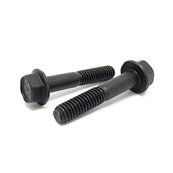 Boltsandnuts.Com Grade 8, 3/4"-10 Flange Bolt, Black Phosphate and Oil 4 in L 75C400BFL8P-1 - main